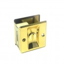 #10650- Brass Pocket Door Privacy Lock
