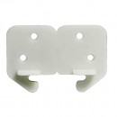 #416- 1-1/4 in. White Plastic Drawer Track Guide