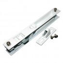 #444W- White-Plated Patio Door Lock