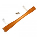 #439W- Bow Type Wood Handle with White Bracket