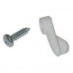 #614-Window Screen Swivel Clips with Screw -White