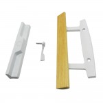 #9611- White Surface Mount Sliding Door Handle Set