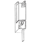 #1557B- Keyed Patio Door Lock- Bronze