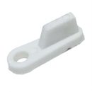 #623W- Flat Plastic Swivel Clip- White