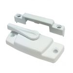 #9066- White Vinyl Window Latch with Keeper