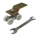 #1572- Closet Door 4-Wheel Hanger- Sterling