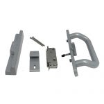 #4285- Silver Sliding Door Handle and Lock Set